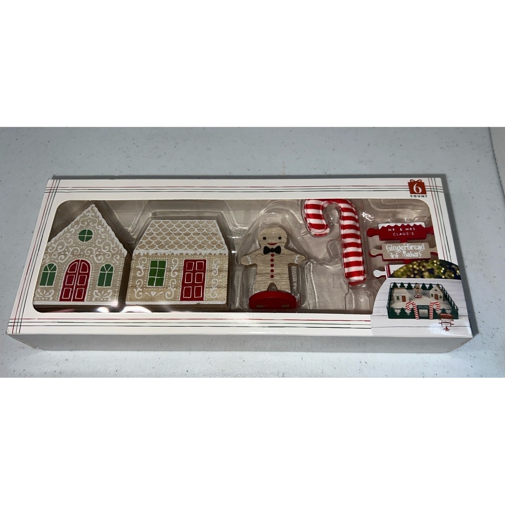 Target Bullseye Playground Gingerbread Christmas Mini Figures 6 Ct NEW 2023